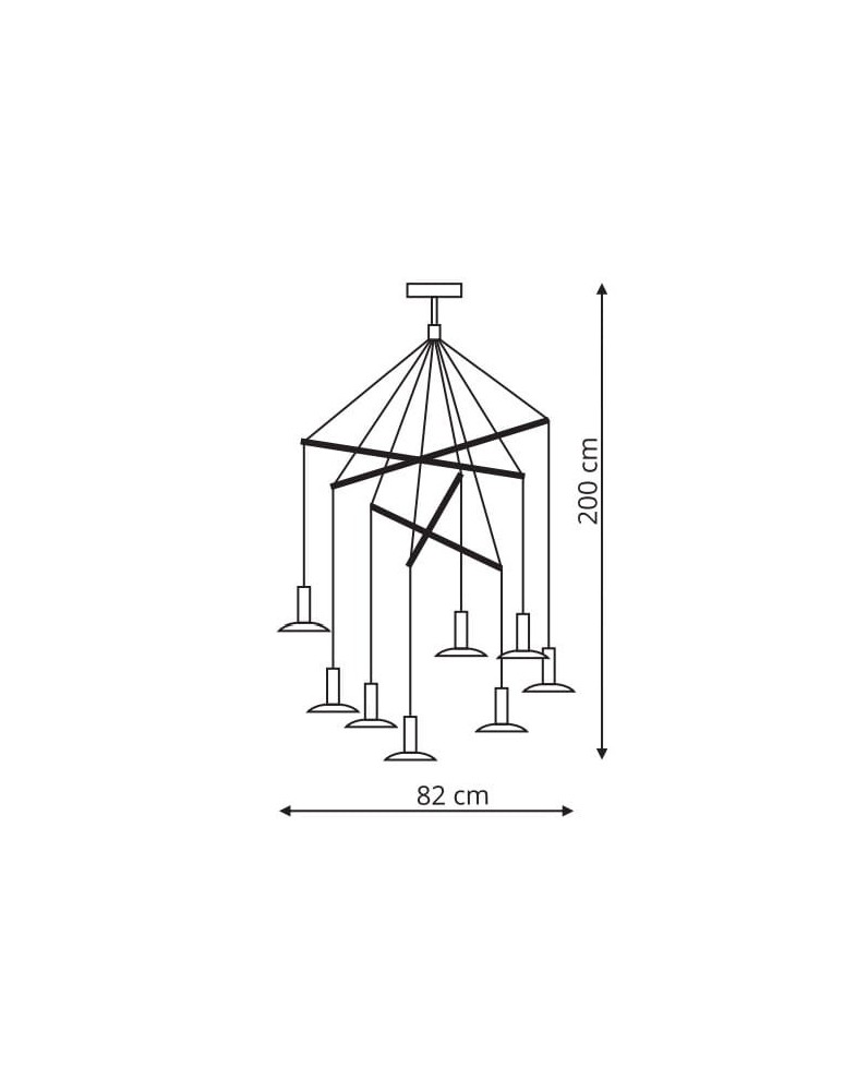 Lampy wiszące LED - Light Prestige HAT wisząca biała LED biały LP-1661/8P WH - product kolory-swiatla.pl 2