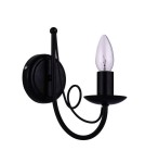 Kinkiety świecznikowe - Light Prestige Perła kinkiet czarna 1xE14 czarny LP-020/1W black - product 1