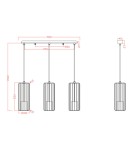 Light Prestige Sintra 3 wisząca linia czarna 3xGU10 LP-975/3L BK Light Prestige Sintra 3 wisząca linia czarna 3xGU10 LP-975/3L BK