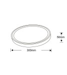 Plafony okrągłe - Light Prestige Vegas plafon mały 4000K biały  xLED LP-550/1C S 4WH - product 9