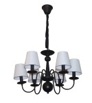 Żyrandole z abażurem - Light Prestige Werona 6 wisząca E14 czarny, biały LP-88439/6P - product 1