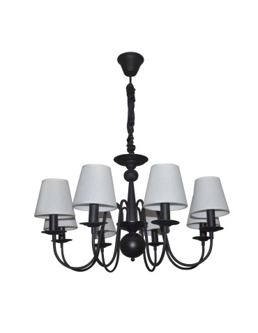 Light Prestige Werona 8 wisząca E14 czarny, biały LP-88439/8P