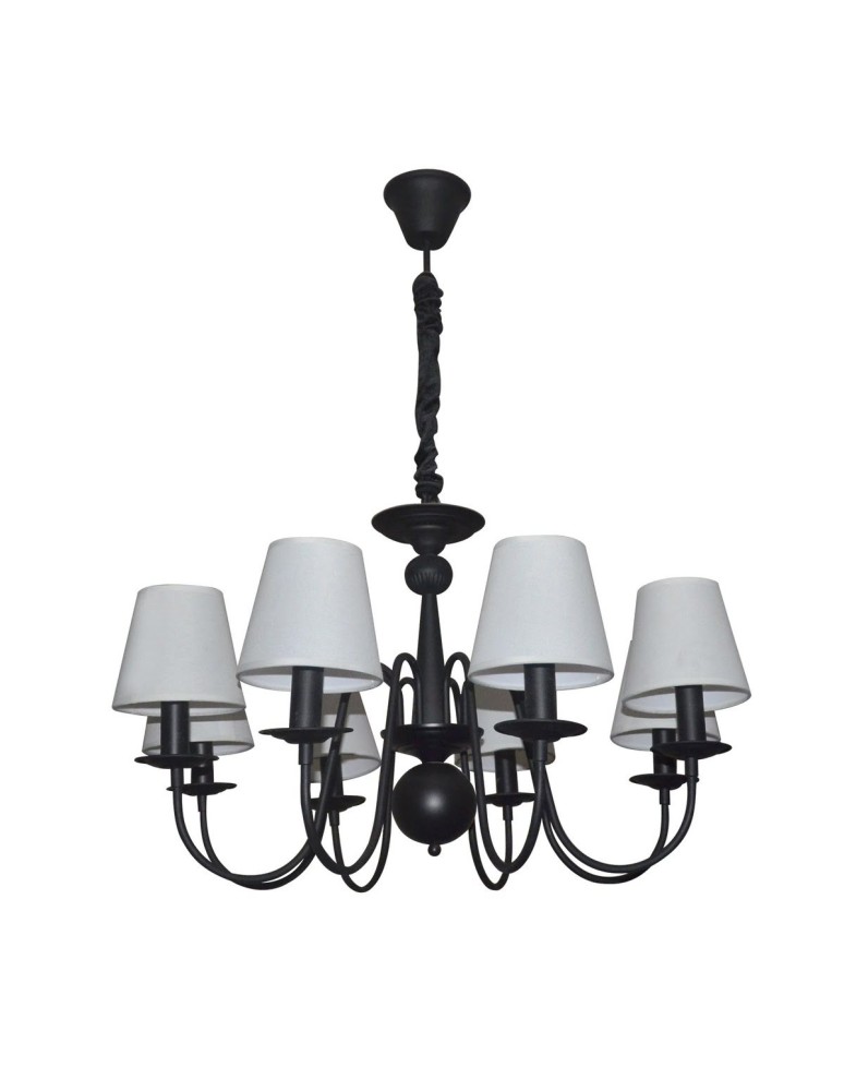 Light Prestige Werona 8 wisząca E14 czarny, biały LP-88439/8P