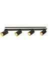 Light Prestige Lampa sufitowa Parma 4xGU10 + 1xLED czarna LP-0612/4C BK