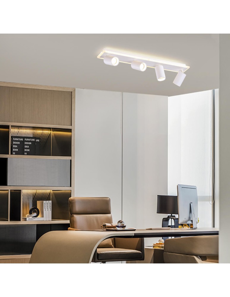 Light Prestige Lampa sufitowa Parma 4xGU10 + 1xLED biała LP-0612/4C WH Light Prestige Lampa sufitowa Parma 4xGU10 + 1xLED biała LP-0612/4C WH