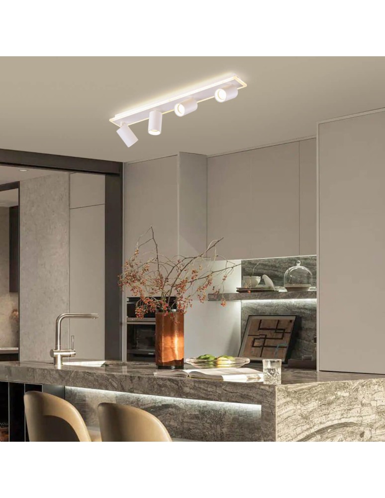 Light Prestige Lampa sufitowa Parma 4xGU10 + 1xLED biała LP-0612/4C WH Light Prestige Lampa sufitowa Parma 4xGU10 + 1xLED biała LP-0612/4C WH