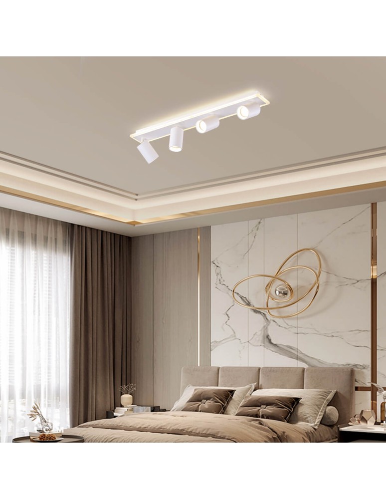 Light Prestige Lampa sufitowa Parma 4xGU10 + 1xLED biała LP-0612/4C WH Light Prestige Lampa sufitowa Parma 4xGU10 + 1xLED biała LP-0612/4C WH