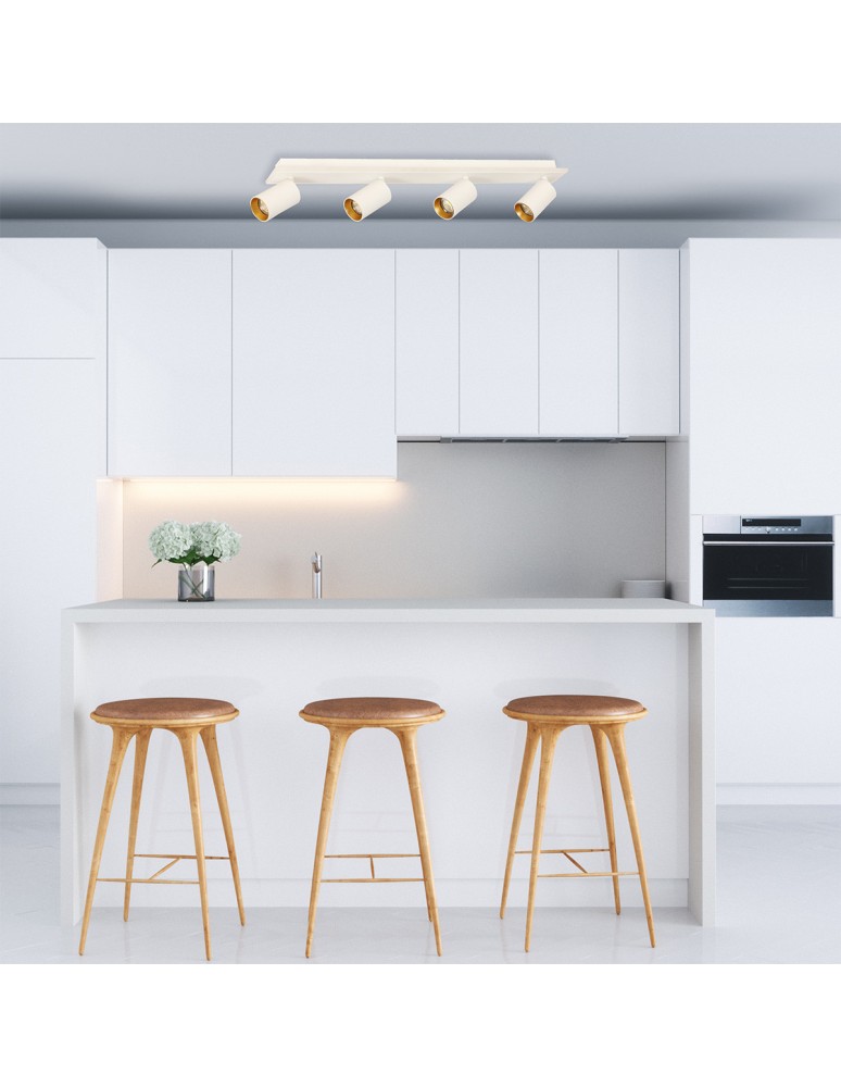 Light Prestige Lampa sufitowa Parma 4xGU10 + 1xLED biała LP-0612/4C WH Light Prestige Lampa sufitowa Parma 4xGU10 + 1xLED biała LP-0612/4C WH