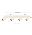 Light Prestige Lampa sufitowa Parma 4xGU10 + 1xLED biała LP-0612/4C WH Light Prestige Lampa sufitowa Parma 4xGU10 + 1xLED biała LP-0612/4C WH