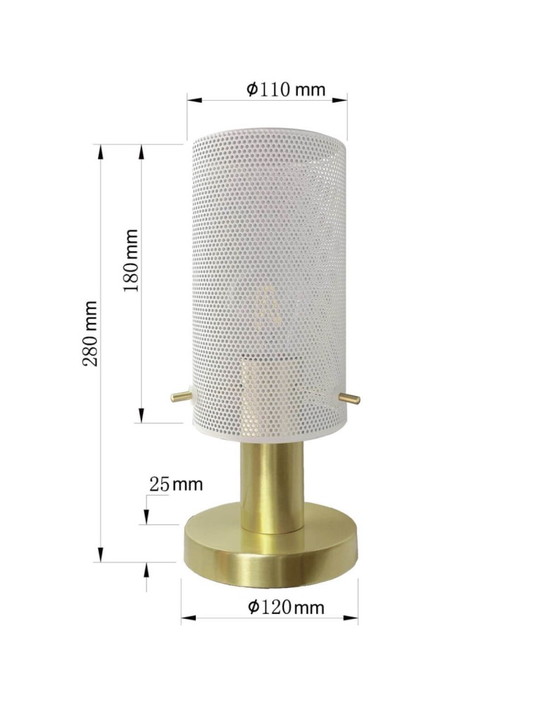 Light Prestige Lampa stołowa Tirana 1xE27 biała LP-945/1T WH