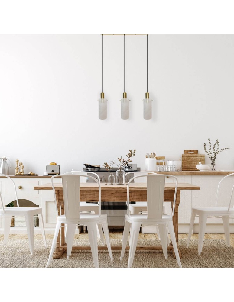 Light Prestige Lampa wisząca Tirana 3xE27 linia biała LP-945/3L WH Light Prestige Lampa wisząca Tirana 3xE27 linia biała LP-945/3L WH