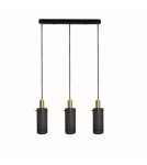 Lampy wiszące na listwie - Light Prestige Lampa wisząca Tirana 3xE27 linia czarna LP-945/3L BK - product 1
