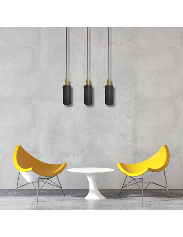 Lampy wiszące na listwie - Light Prestige Lampa wisząca Tirana 3xE27 linia czarna LP-945/3L BK - product kolory-swiatla.pl 2