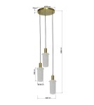 Light Prestige Lampa wisząca Tirana 3xE27 biała LP-945/3P WH Light Prestige Lampa wisząca Tirana 3xE27 biała LP-945/3P WH