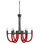 Żyrandole 6 punktowe - Light Prestige Lampa wisząca Como 6xE14 czerwona LP-90103/6P RED - product 1
