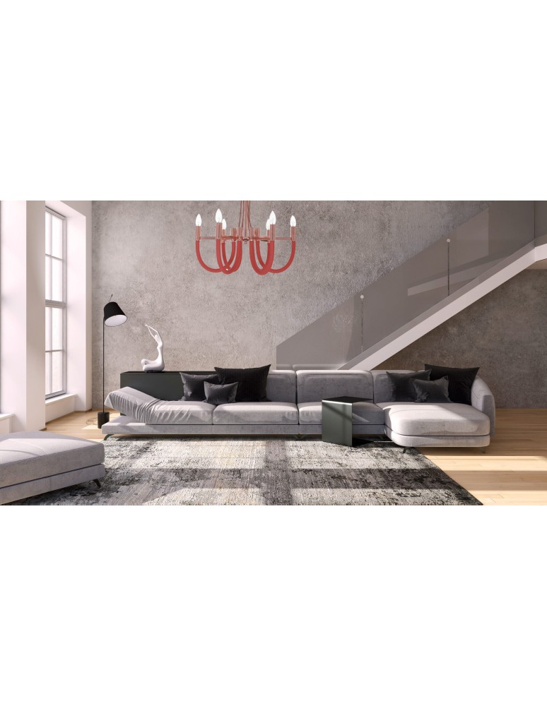 Żyrandole 6 punktowe - Light Prestige Lampa wisząca Como 6xE14 czerwona LP-90103/6P RED - product kolory-swiatla.pl 2