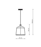 Light Prestige Dritto wisząca mała biała E27 biały LP-123/1P S WH Light Prestige Dritto wisząca mała biała E27 biały LP-123/1P S WH