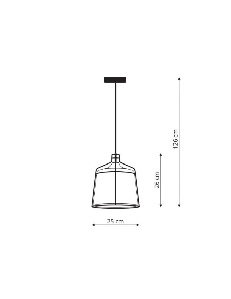 Light Prestige Dritto wisząca mała biała E27 biały LP-123/1P S WH Light Prestige Dritto wisząca mała biała E27 biały LP-123/1P S WH
