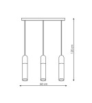 Lampy wiszące - Light Prestige Fano 3 wiszaca LED czarny / biały LP-8012/3P - product 5
