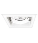 Lampy podtynkowe kwadratowe - Light Prestige Oczko Merano 1xGU10 podtynkowe z ramką LP-2790/1RS WH frame - product 1