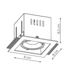Lampy podtynkowe kwadratowe - Light Prestige Oczko Merano 1xGU10 podtynkowe z ramką LP-2790/1RS WH frame - product 2