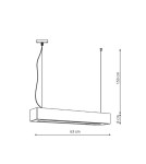 Lampy wiszące nad biurko - Light Prestige Lampa wisząca Ibros średnia 18W CCT IP20 1xLED biała LP-7001/1P 20 WH-63 18 CCT - product 2