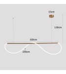 Lampy wiszące nad wyspę - Light Prestige Lampa wisząca Meleca M 1xLED LP-2345/1P M BK CCT - product 10