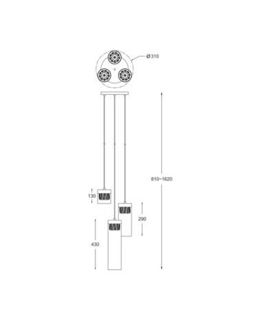 Zuma Line GEM 3xG9 Chrom P0389-03D-F4AC Wisząca - produkt 2
