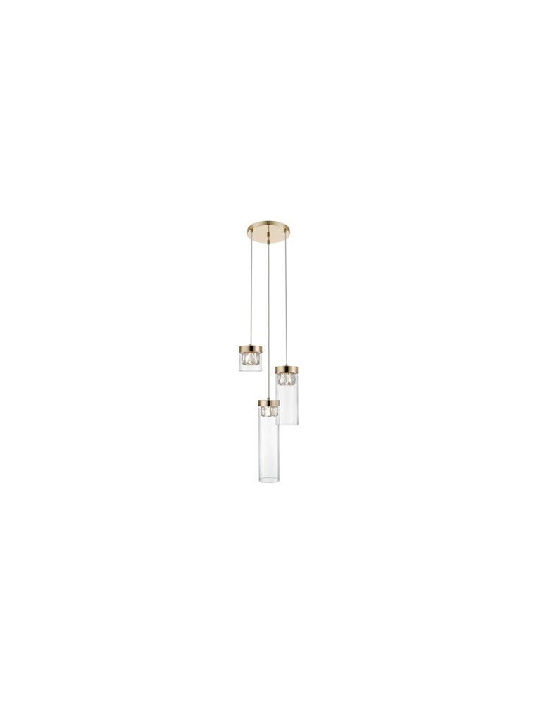 Lampy wiszące potrójne - Zuma Line GEM 3xG9 Złoty P0389-03D-F7AC Wisząca - produkt kolory-swiatla.pl 1