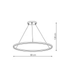 Light Prestige Lampa wisząca Ring duży CCT 1xLED czarny LP-909/1P L BK CCT Light Prestige Lampa wisząca Ring duży CCT 1xLED czarny LP-909/1P L BK CCT