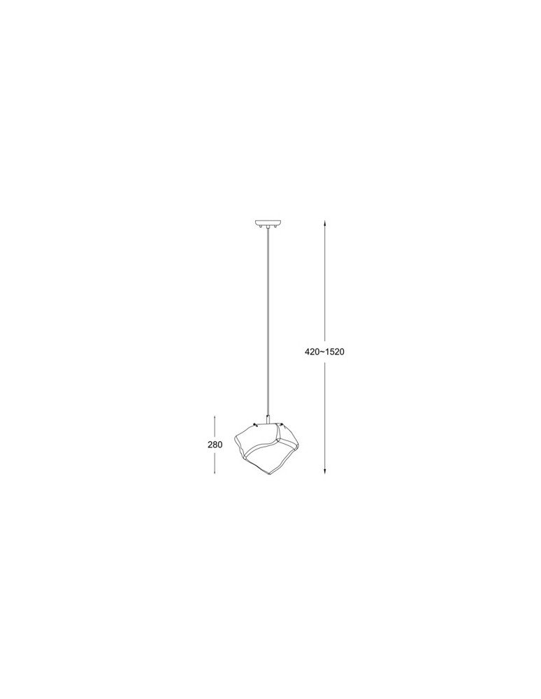 Zuma Line ROCK 1xE27 Chrom P0488-01A-F4AC Wisząca