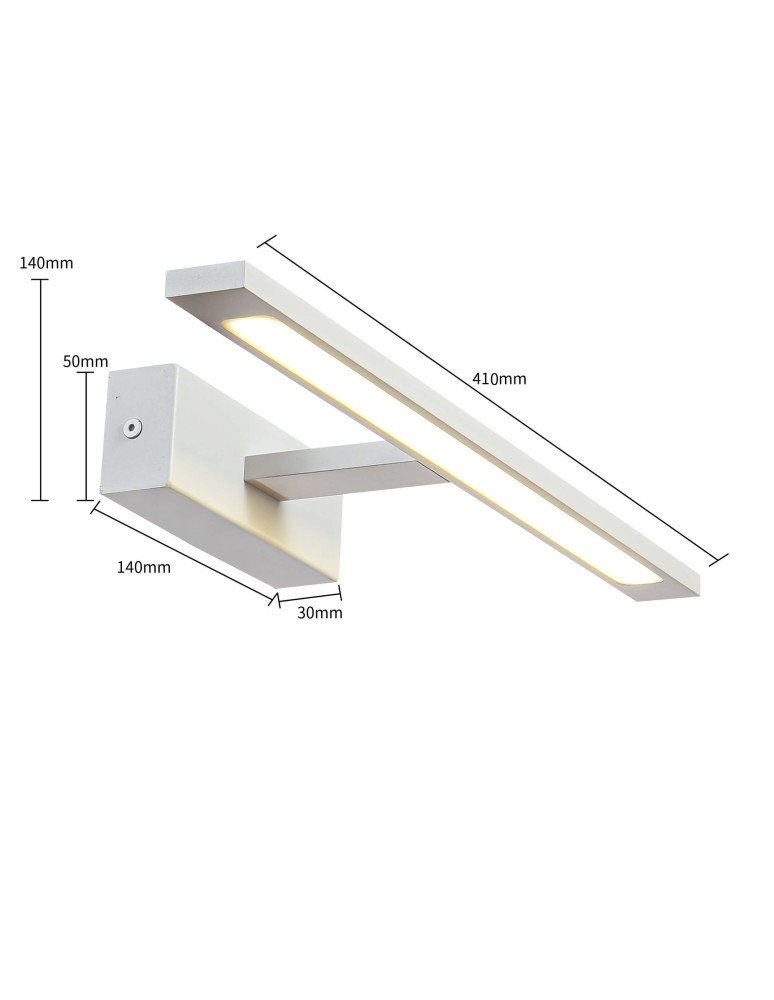 Light Prestige Kinkiet Isla średni CCT 1xLED biały IP44 GS-LWB-12W WH CCT Light Prestige Kinkiet Isla średni CCT 1xLED biały IP44 GS-LWB-12W WH CCT