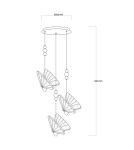 Lampy wiszące designerskie - Light Prestige Lampa wisząca Mariposa 3xLED CCT LP-1715/3P - product 8