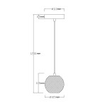 Lampy wiszące kule - Light Prestige Lampa wisząca Diamond 1 1xLED CCT złota LP-2202/1P GD - product 9