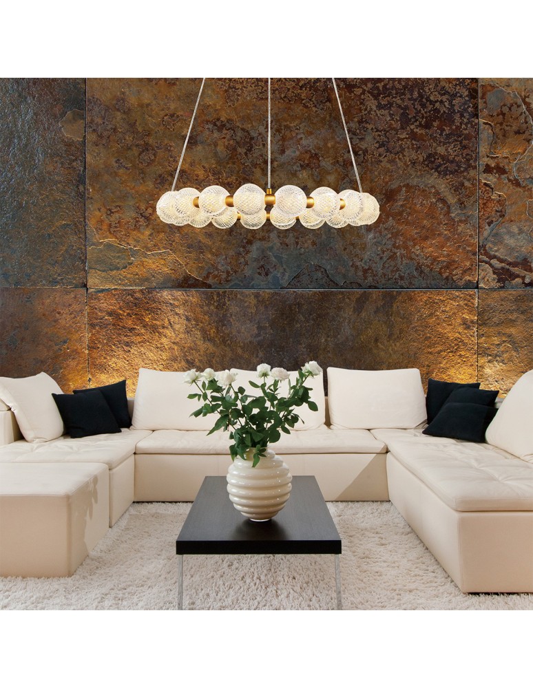 Light Prestige Lampa wisząca Diamond 18 18xLED CCT złota LP-2202/18P GD
