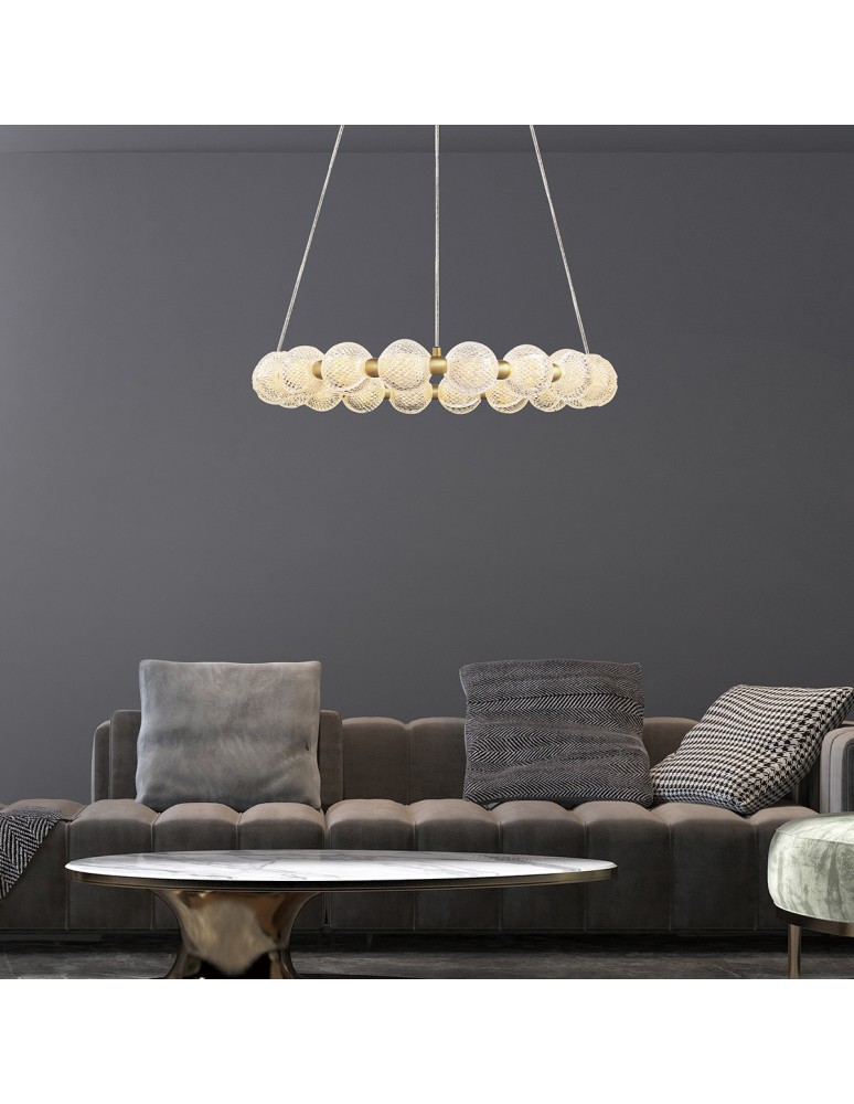 Light Prestige Lampa wisząca Diamond 18 18xLED CCT złota LP-2202/18P GD