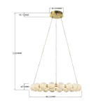 Lampy wiszące kule - Light Prestige Lampa wisząca Diamond 18 18xLED CCT złota LP-2202/18P GD - product 7