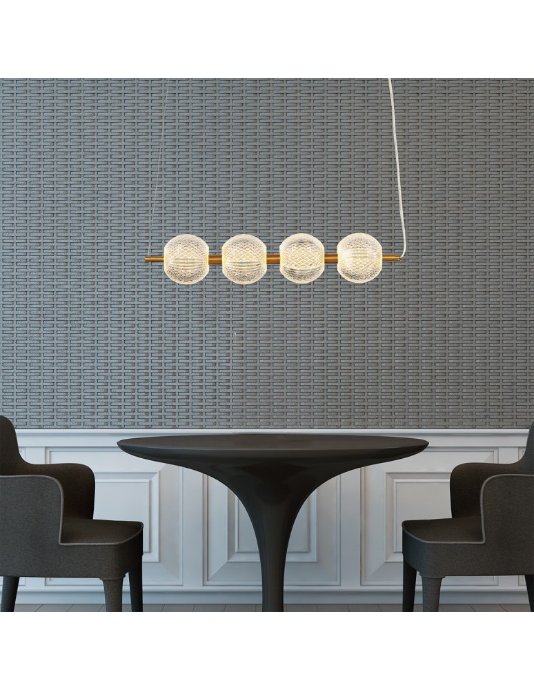 Light Prestige Lampa wisząca Diamond 4 4xLED CCT złota LP-2202/4L GD
