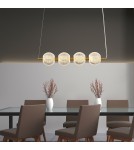 Lampy wiszące nad wyspę - Light Prestige Lampa wisząca Diamond 4 4xLED CCT złota LP-2202/4L GD - product 4