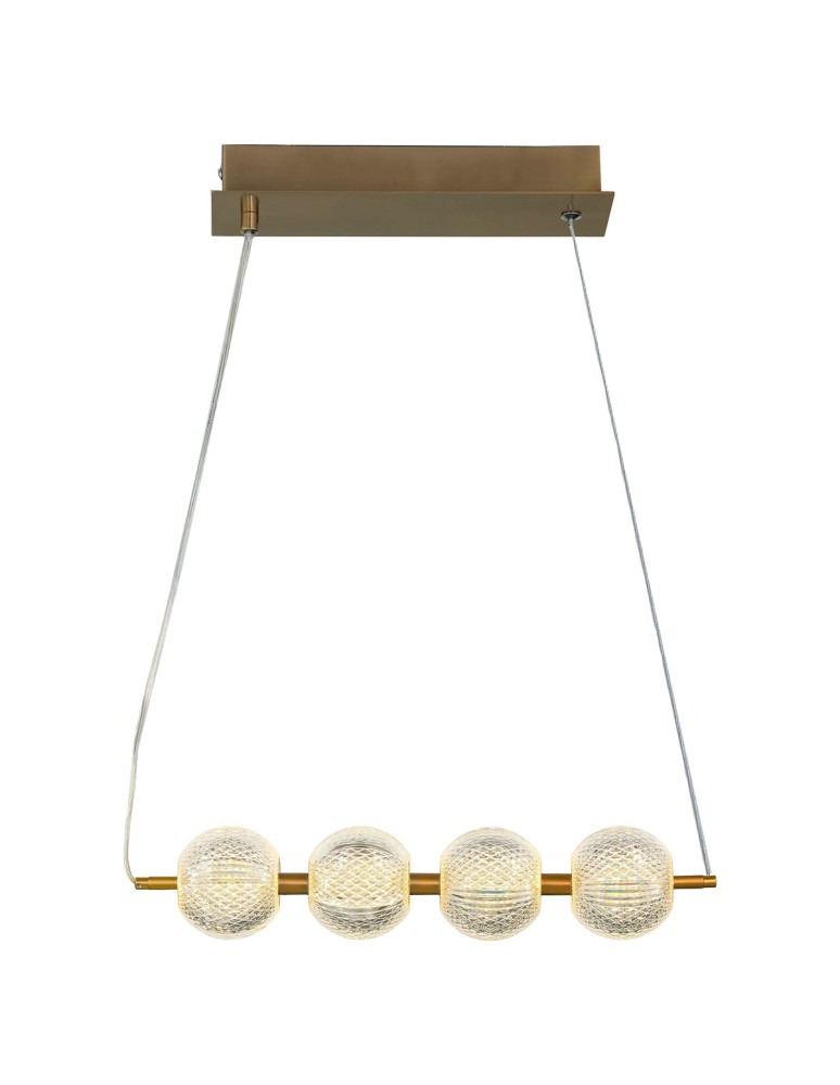 Light Prestige Lampa wisząca Diamond 4 4xLED CCT złota LP-2202/4L GD