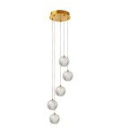 Lampy wiszące 5 punktowe - Light Prestige Lampa wisząca Diamond 5 5xLED CCT złota LP-2202/5P GD - product 1