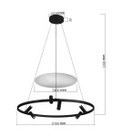 Light Prestige Lampa wisząca Almeria 6xLED czarna LP-907/1P BK Light Prestige Lampa wisząca Almeria 6xLED czarna LP-907/1P BK
