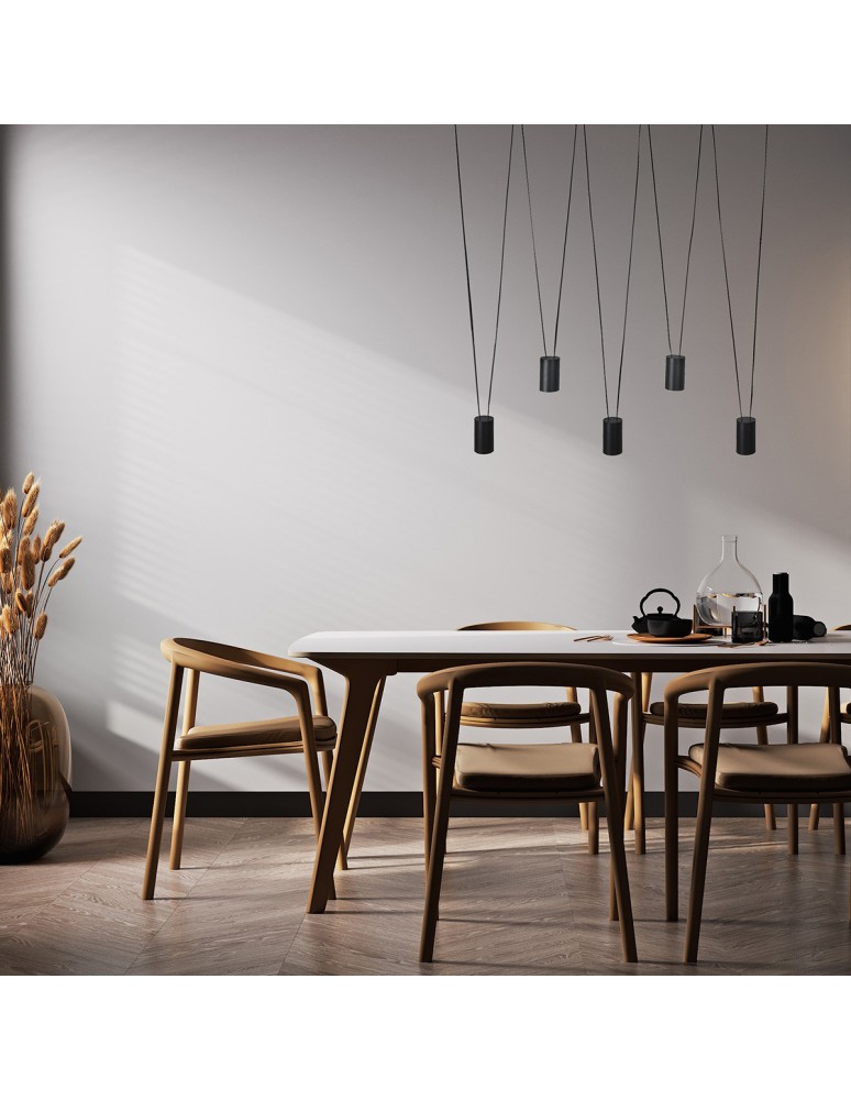Light Prestige Lampa wisząca Toledo 5xGU10 czarna LP-432/5P BK Light Prestige Lampa wisząca Toledo 5xGU10 czarna LP-432/5P BK