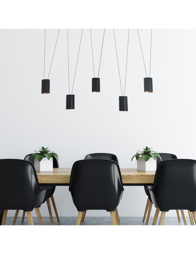 Light Prestige Lampa wisząca Toledo 5xGU10 czarna LP-432/5P BK Light Prestige Lampa wisząca Toledo 5xGU10 czarna LP-432/5P BK