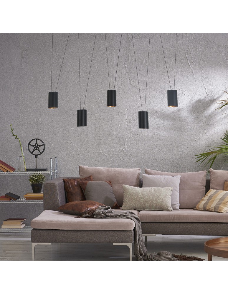 Light Prestige Lampa wisząca Toledo 5xGU10 czarna LP-432/5P BK Light Prestige Lampa wisząca Toledo 5xGU10 czarna LP-432/5P BK