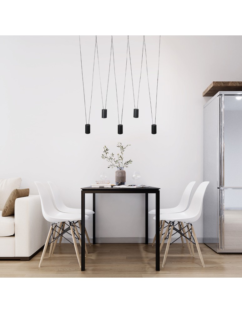 Light Prestige Lampa wisząca Toledo 5xGU10 czarna LP-432/5P BK Light Prestige Lampa wisząca Toledo 5xGU10 czarna LP-432/5P BK