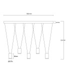 Light Prestige Lampa wisząca Toledo 5xGU10 czarna LP-432/5P BK Light Prestige Lampa wisząca Toledo 5xGU10 czarna LP-432/5P BK