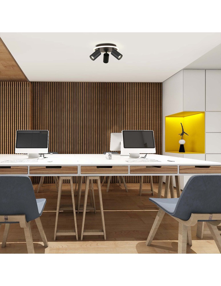 Light Prestige Plafon Parma 3xGU10 + 1xLED CCT czarna LP-0612/3C Round BK Light Prestige Plafon Parma 3xGU10 + 1xLED CCT czarna LP-0612/3C Round BK