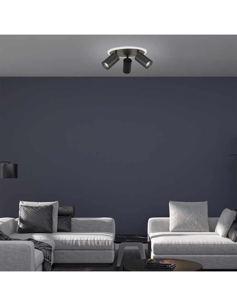 Light Prestige Plafon Parma 3xGU10 + 1xLED CCT czarna LP-0612/3C Round BK Light Prestige Plafon Parma 3xGU10 + 1xLED CCT czarna LP-0612/3C Round BK