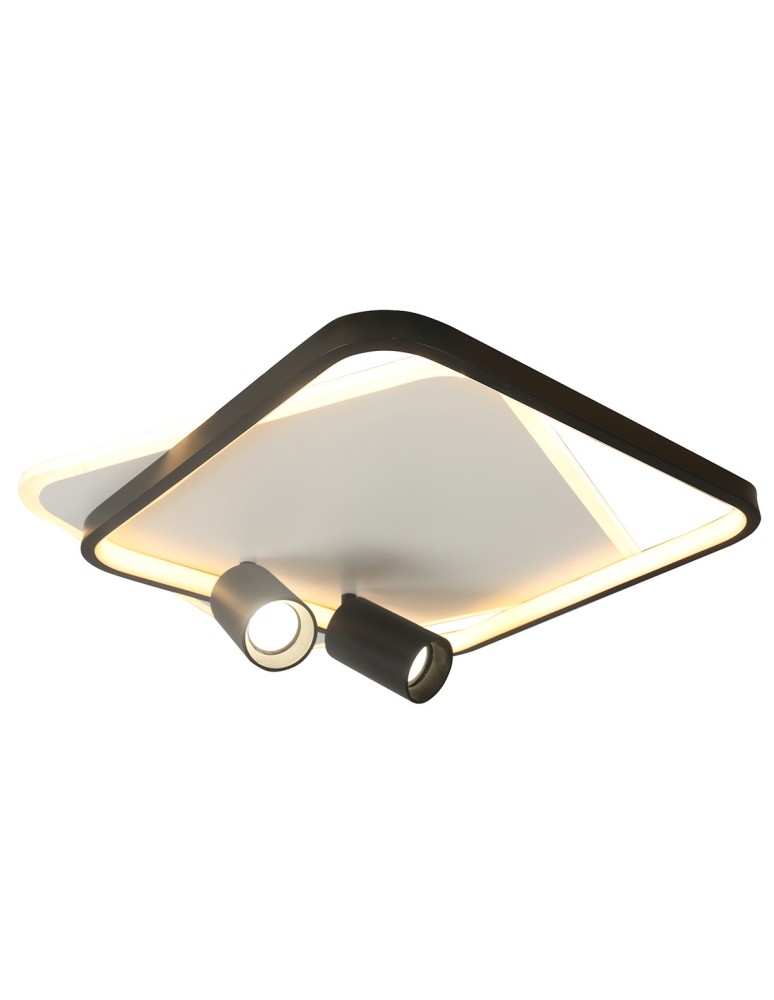 Light Prestige Plafon Parma 2 2xGU10 + 1xLED CCT kwadrat czarny LP-0612/2C Square BK Light Prestige Plafon Parma 2 2xGU10 + 1xLED CCT kwadrat czarny LP-0612/2C Square BK